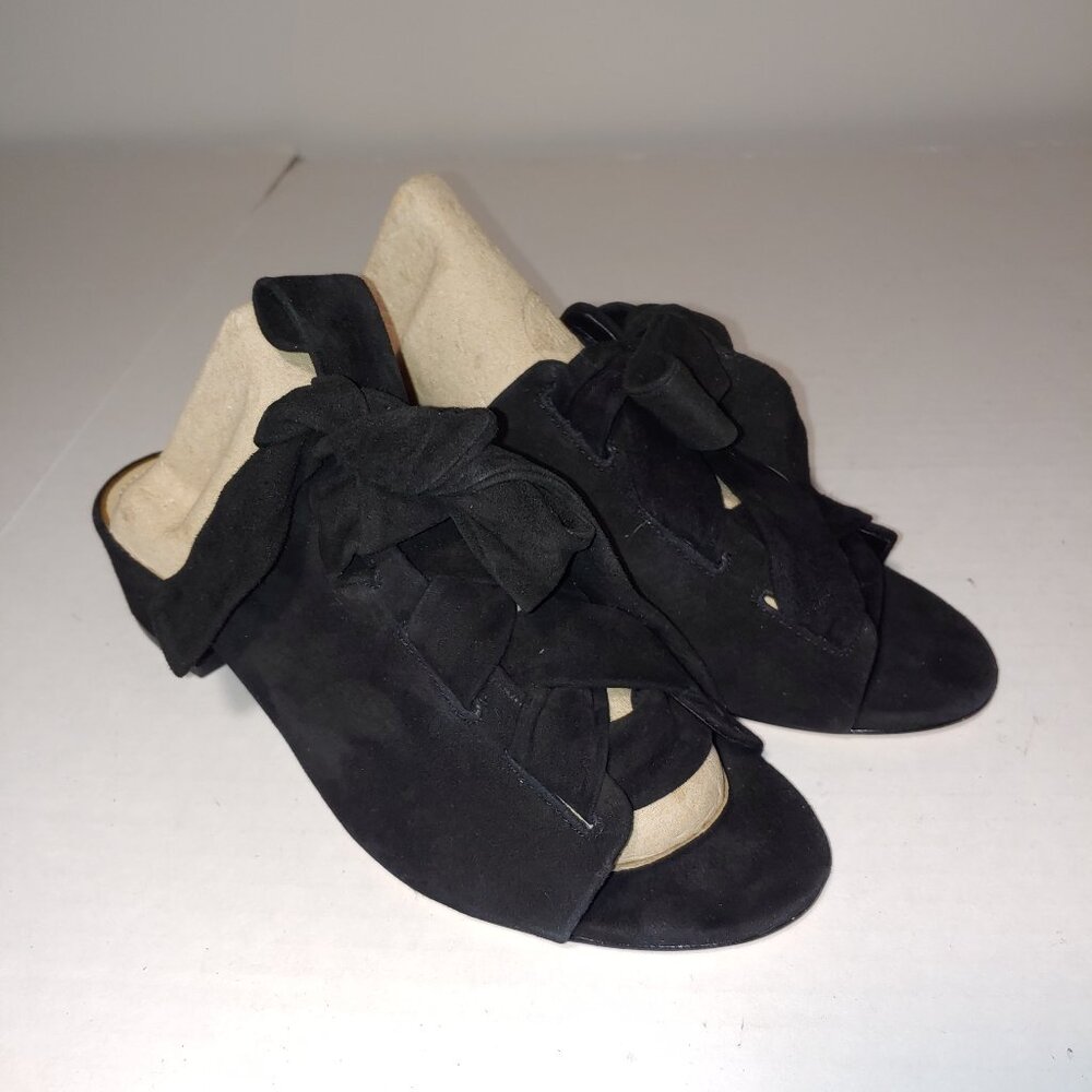 Etienne Aigner Bermuda Suede Sandals Size 7M Black
